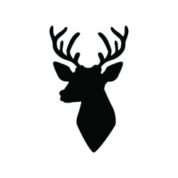 Silhueta jelenove glave